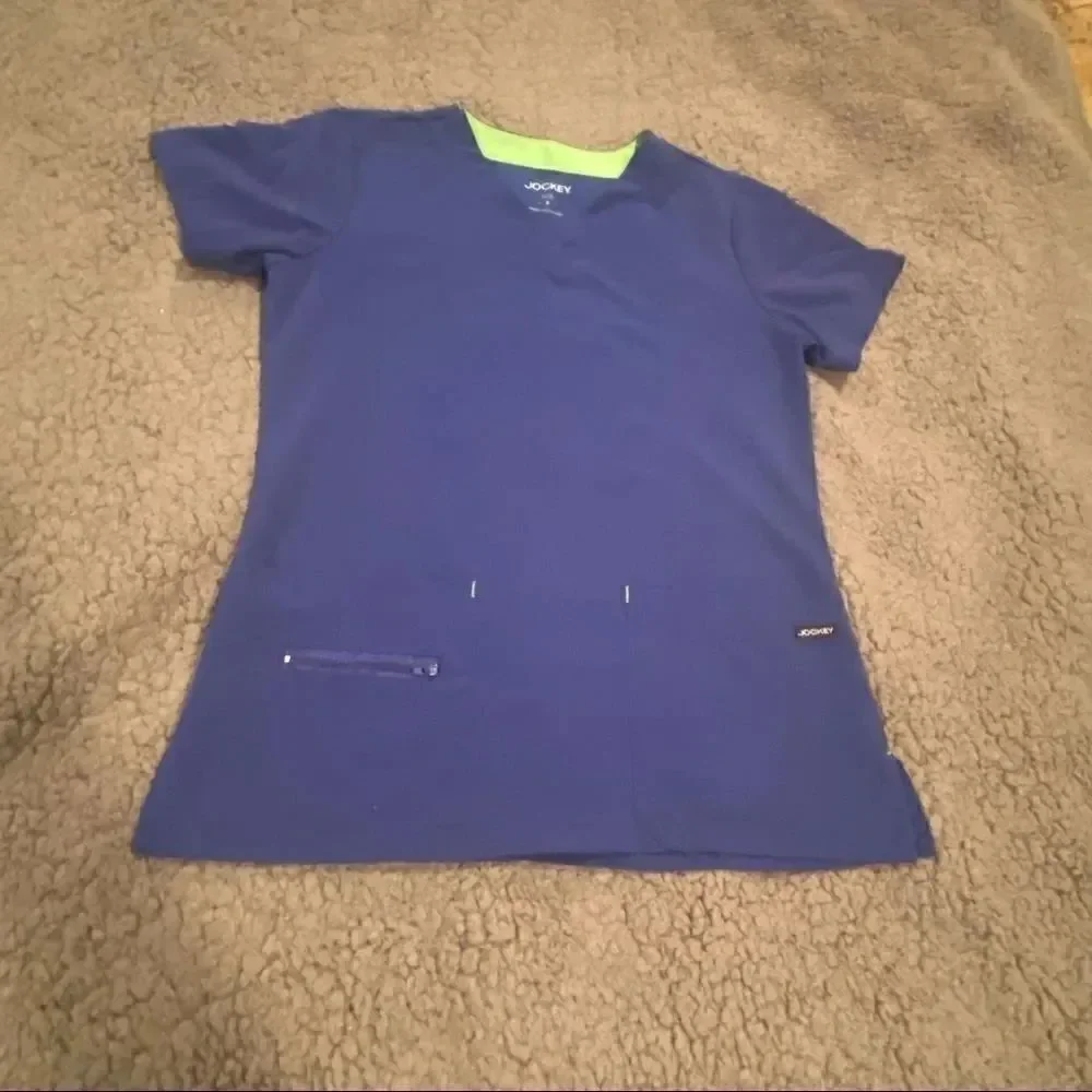 Jockey Scrub Top Size Small Blue